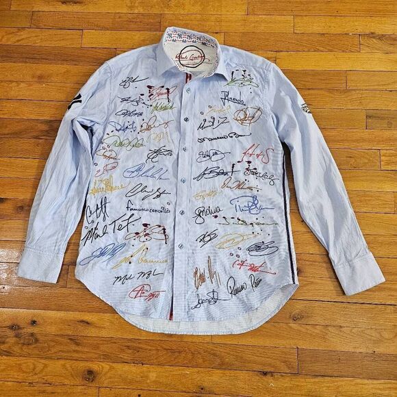 Robert Graham LIMITED EDITION NEW YORK YANKEES 2009 CHAMPIONS Shirt size M - Picture 1 of 10
